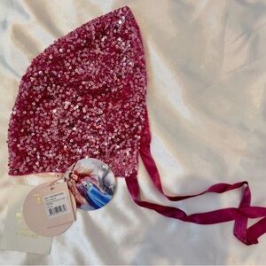 TTDM Anna sequin cap raspberry flurry color NWT